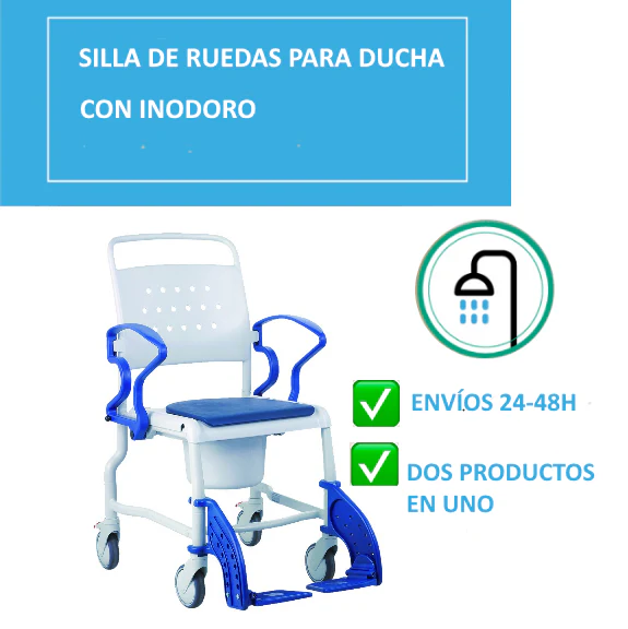 Silla de Ruedas para Ducha con Inodoro Rebotec - Image 2