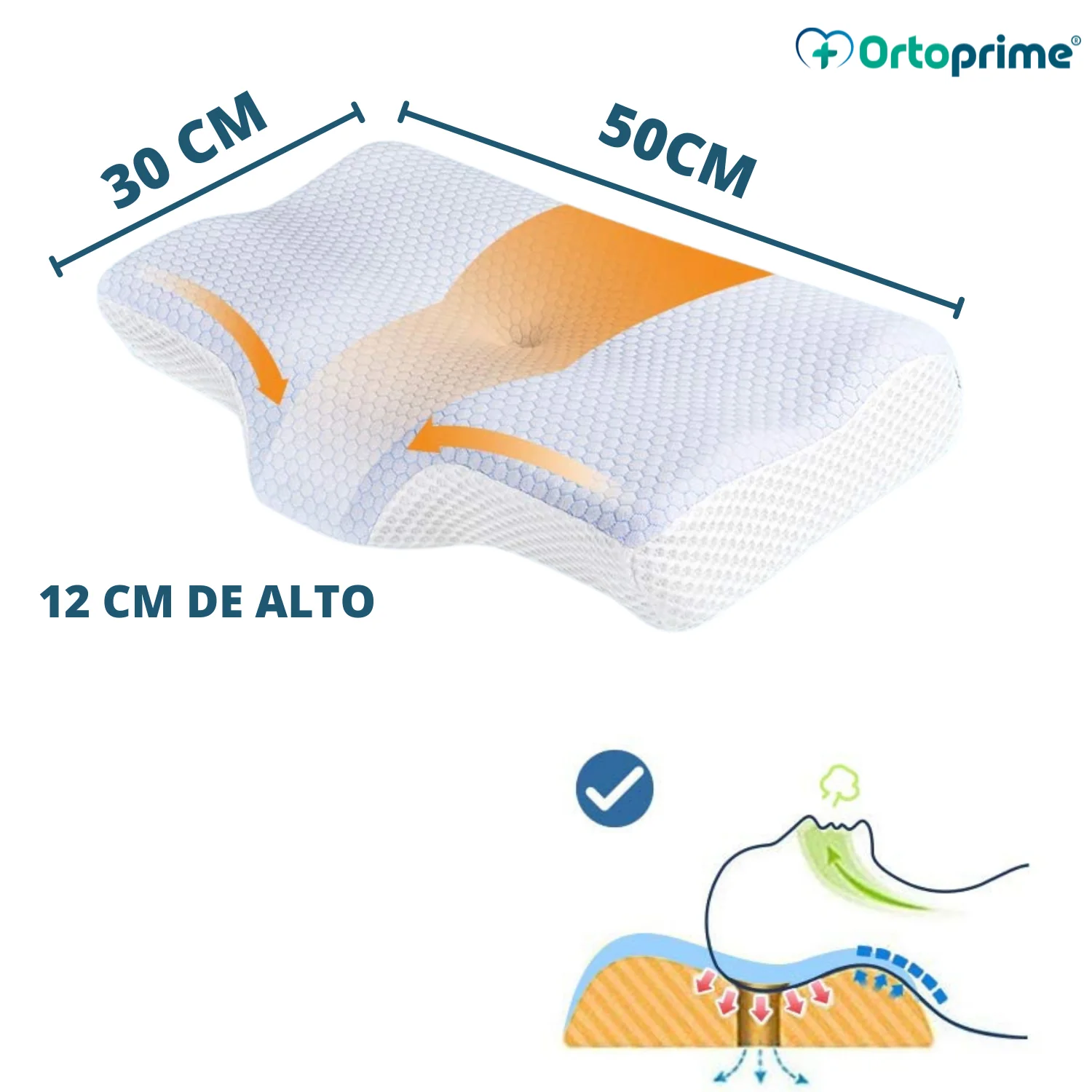 Almohada Cervical Ergonómica Viscoelástica | Descanso Reparador - Image 10