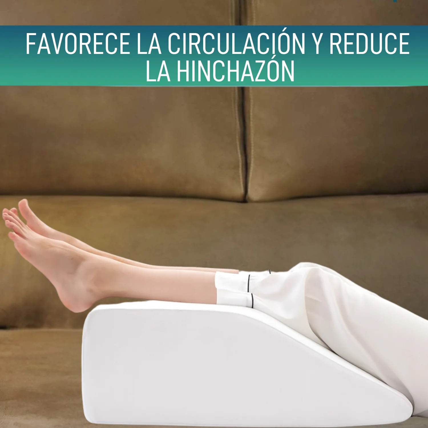 Almohada Viscoelástica para Piernas | Cuña Reposapiernas Recta - Image 3