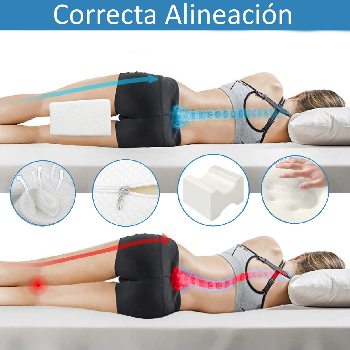 Almohada para Piernas | Cojín para Dormir de Lado Confort - Image 3
