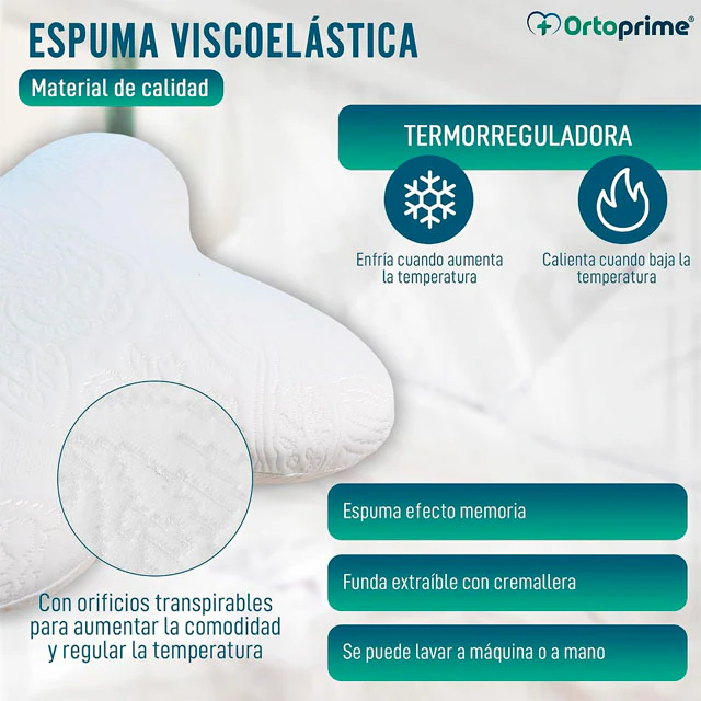 Almohada Viscoelástica Mariposa con Efecto Memoria Adaptable - Image 2