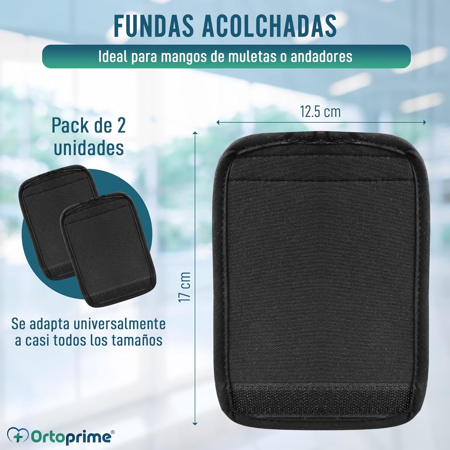 Almohadillas Muletas Acolchadas Velcro Ajustable | 2 Unidades - Image 7