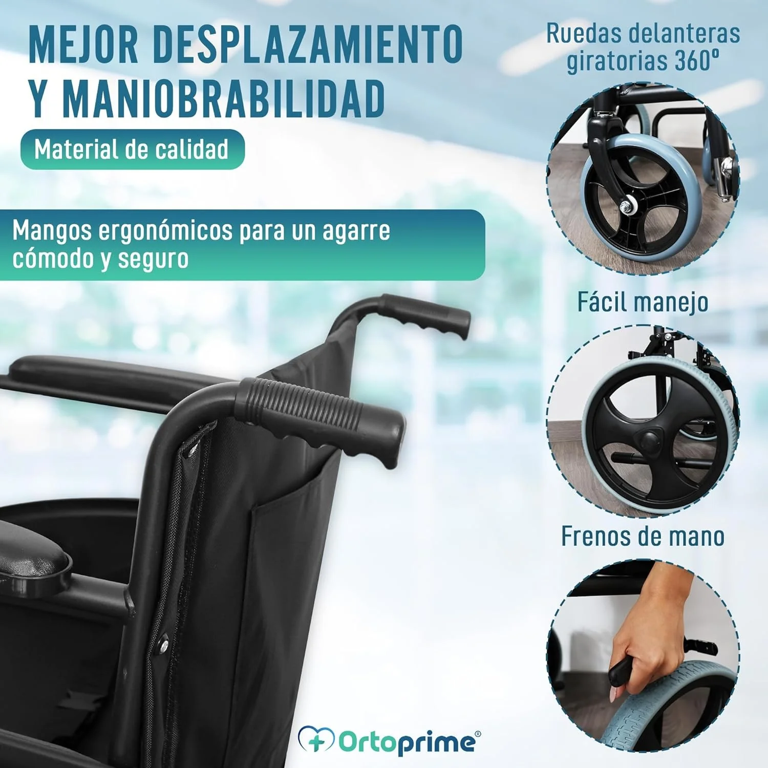 ALQUILER MENSUAL Silla de Ruedas Plegable Ortopédica - Image 11