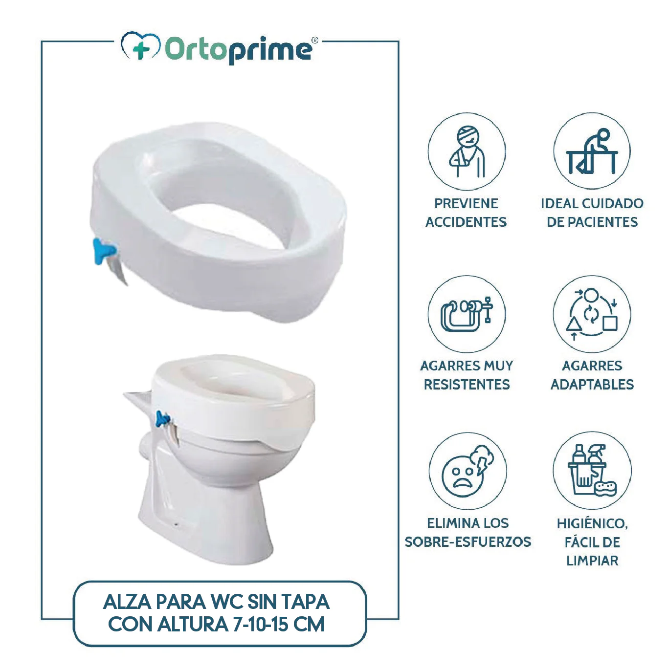 Alza para WC sin Tapa con Altura 7-10-15 cm | Modelo Universal - Image 4