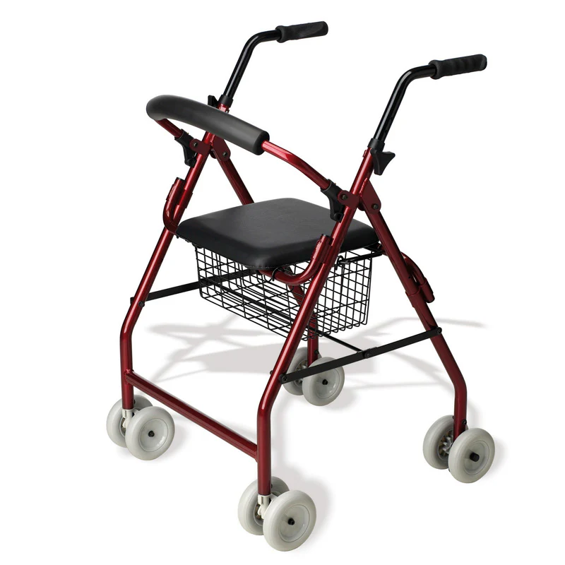 Andador Rollator Aluminio Freno a la Carga | Con Asiento y Cesta - Image 4