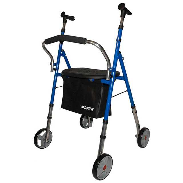 Andador con Asiento Regulable en Altura y Plegable para Adulto