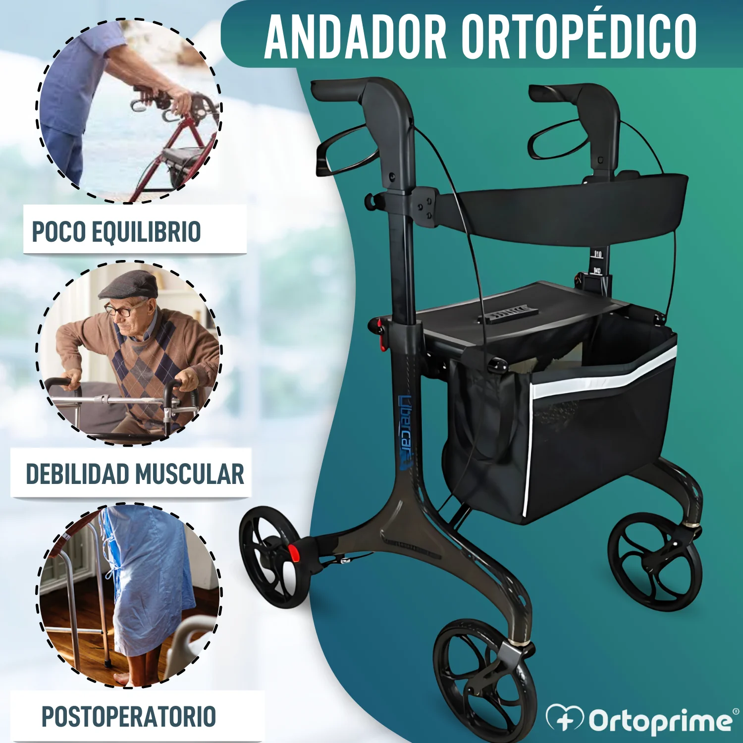 Andador para Adultos Plegable con Asiento | Fibra de Carbono - Image 4