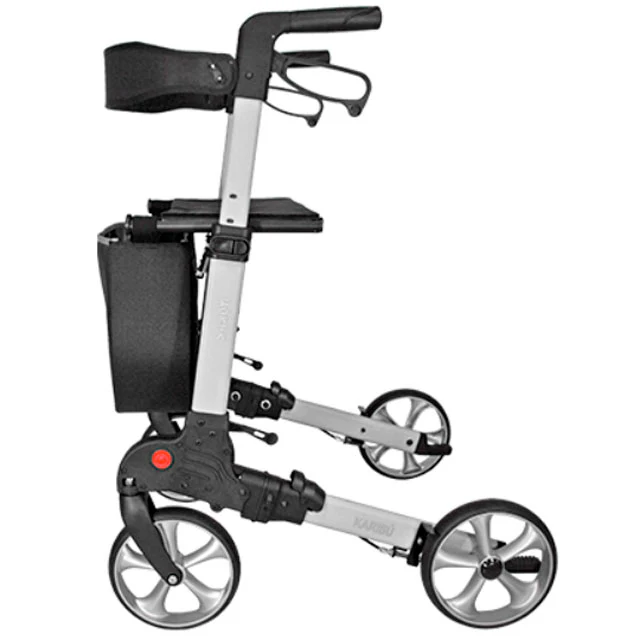 Andador para Mayores Plegable con Pedal Elevación y Asiento - Image 4
