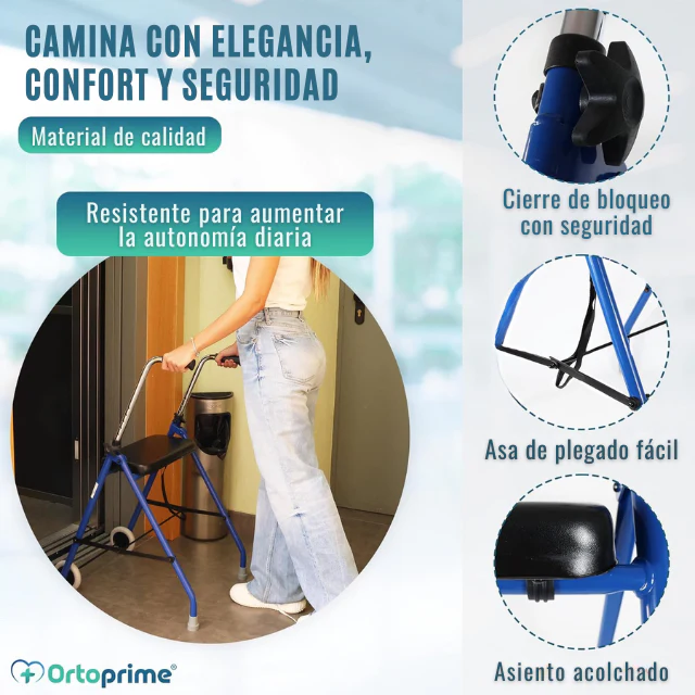 Andador para Ancianos 2 Ruedas | Andadores Adultos Plegables - Image 4