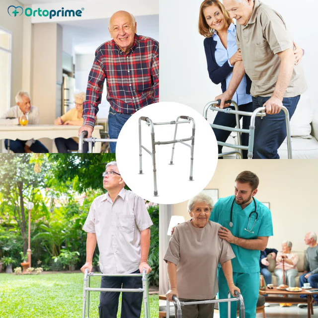 Andador Ancianos sin Ruedas | Caminador Adultos Aluminio Plegable - Image 8