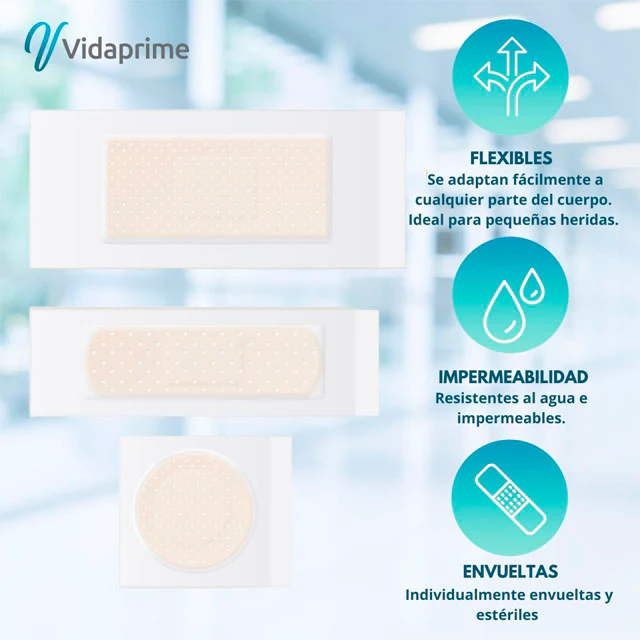 Apósitos Adhesivos Impermeable en 3 Tamaños | 50 Unidades - Image 6