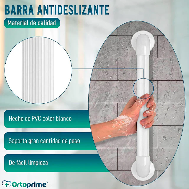 Asidero Ducha Ranurado Multifuncional para Baño | 30 cm - Image 4