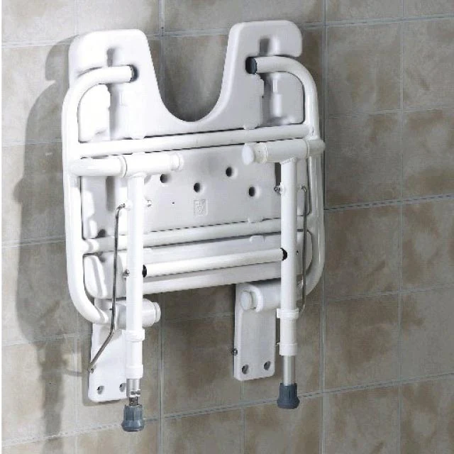 Asiento de Ducha Abatible en Forma de U con Patas para Pared - Image 4