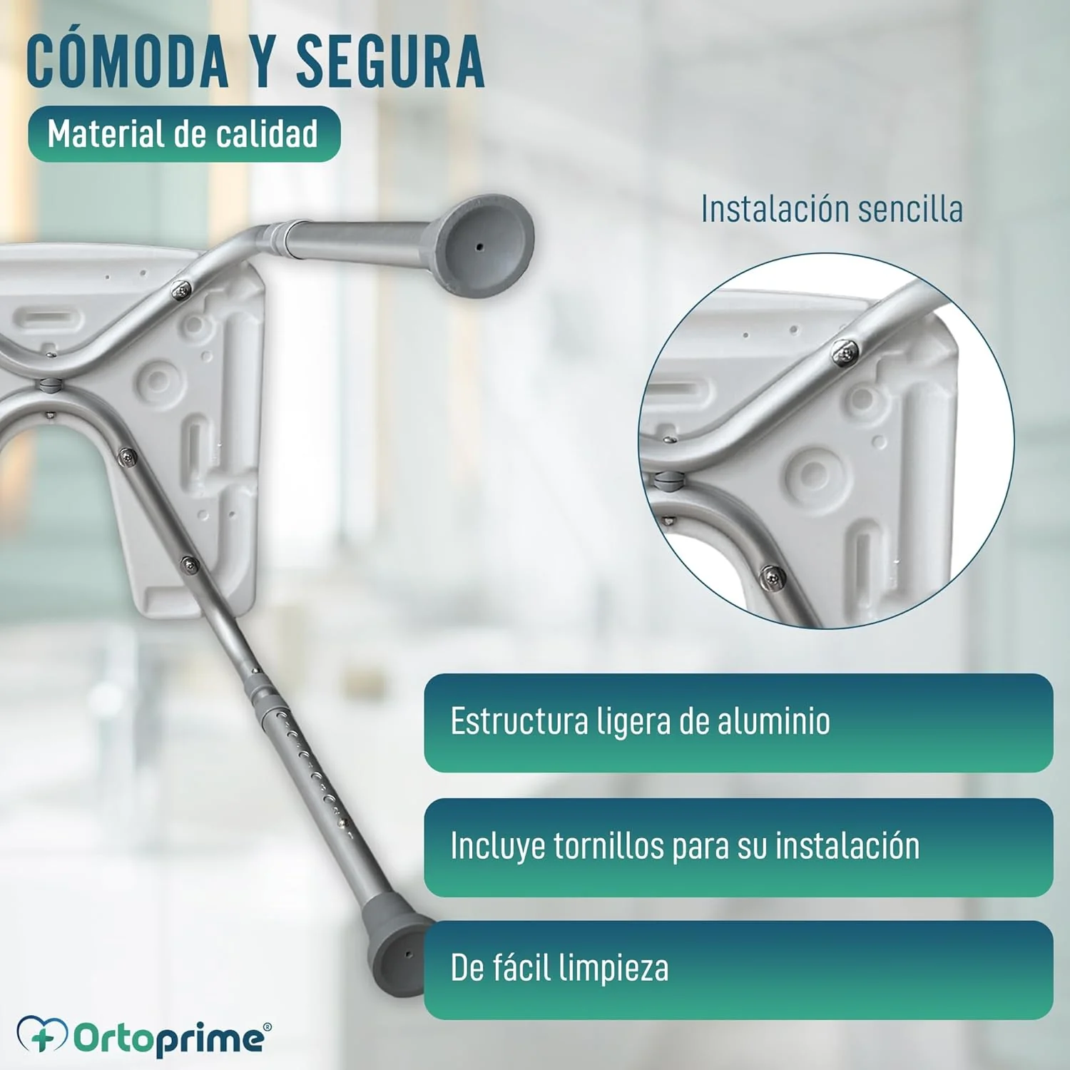 Taburete de Baño Ortopédico Forma de U | Regulable - Image 6