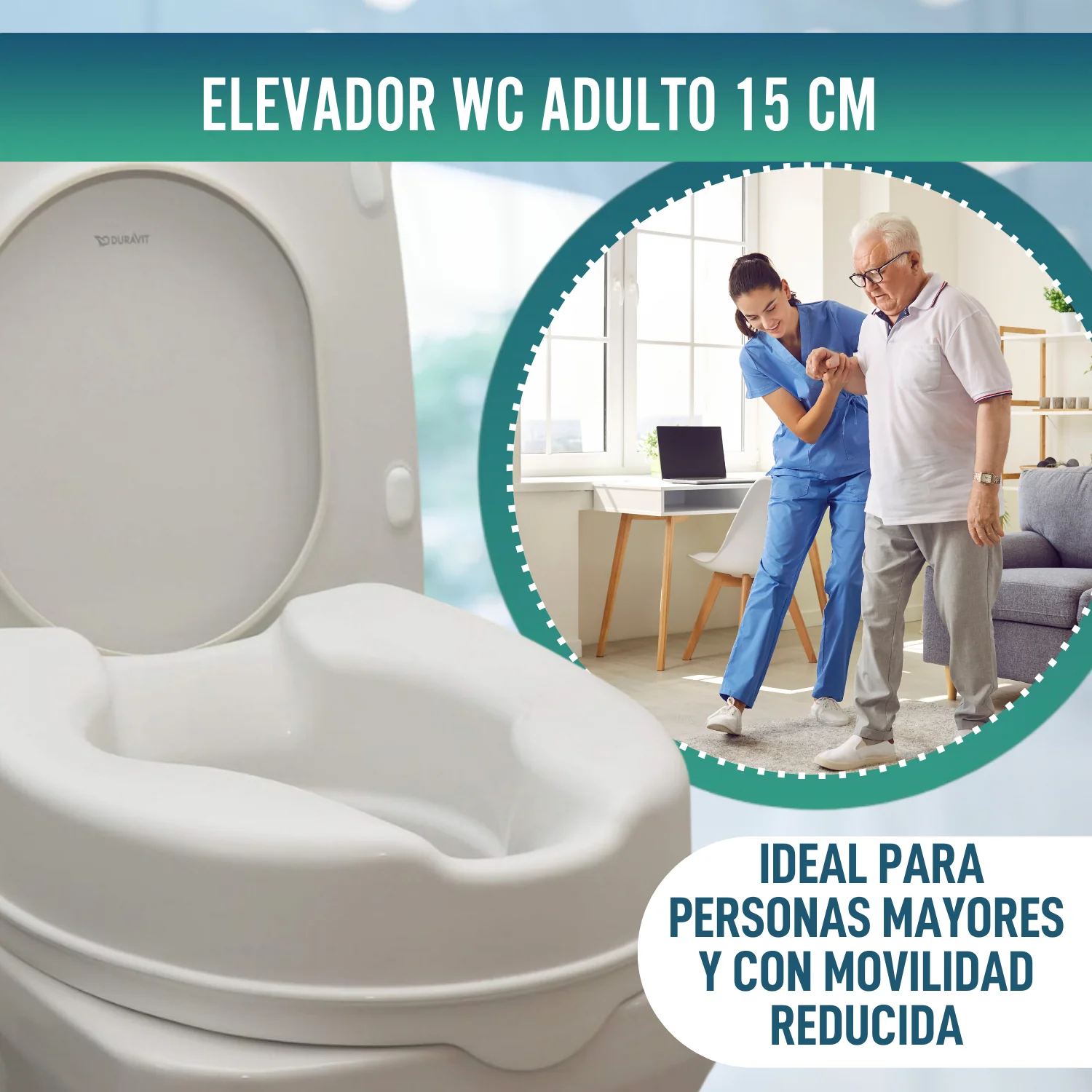Elevador WC Adultos 15 cm | Alzador wc Universal - Image 2