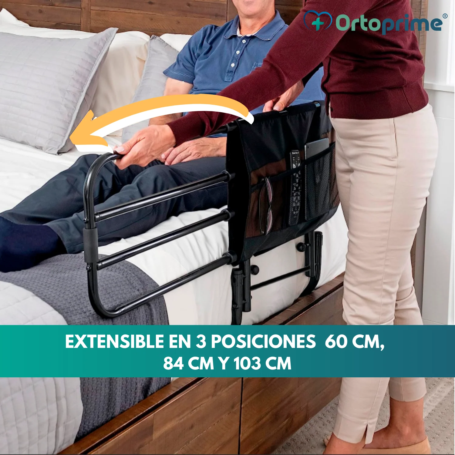 Barandilla Extensible con Sistema Abatible Plegable para Cama - Image 5