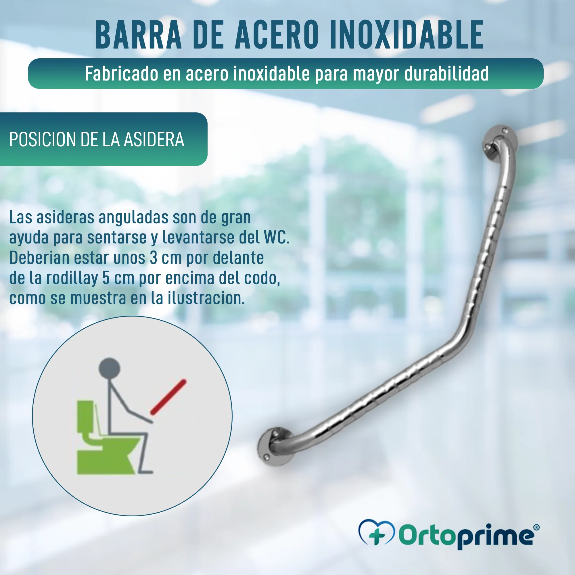 Barra de Acero Inoxidable con Ángulo 135° - Image 4