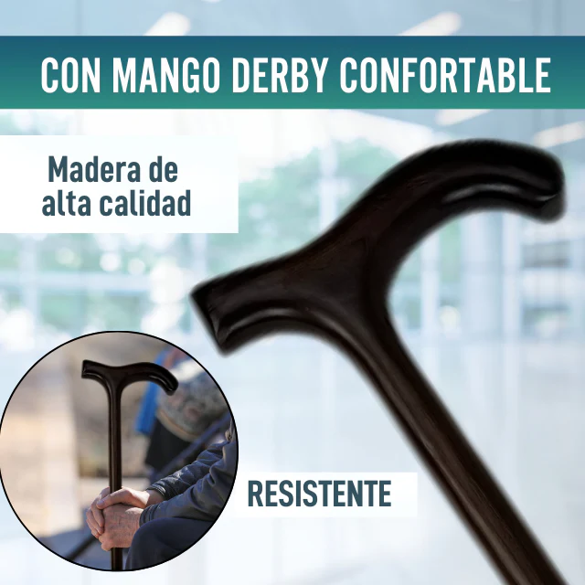 Bastón para Caminar de Madera Tallado | Empuñadura Derby - Image 7