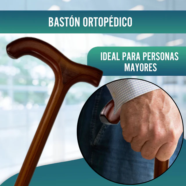 Bastón Anciano de Paseo Madera Liso | Empuñadura Derby - Image 3