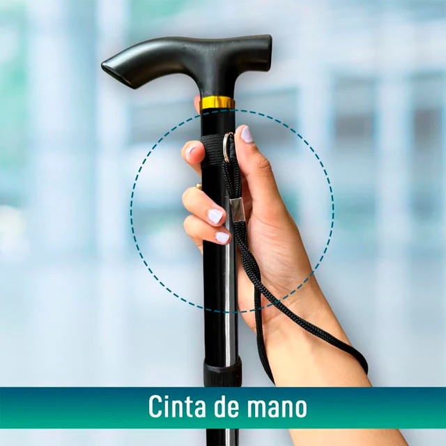 Bastón para Caminar Extensible y Regulable en Altura | Negro - Image 7