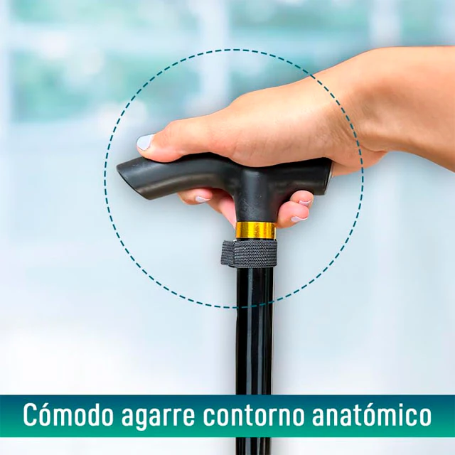 Bastón para Caminar Extensible y Regulable en Altura | Negro - Image 8