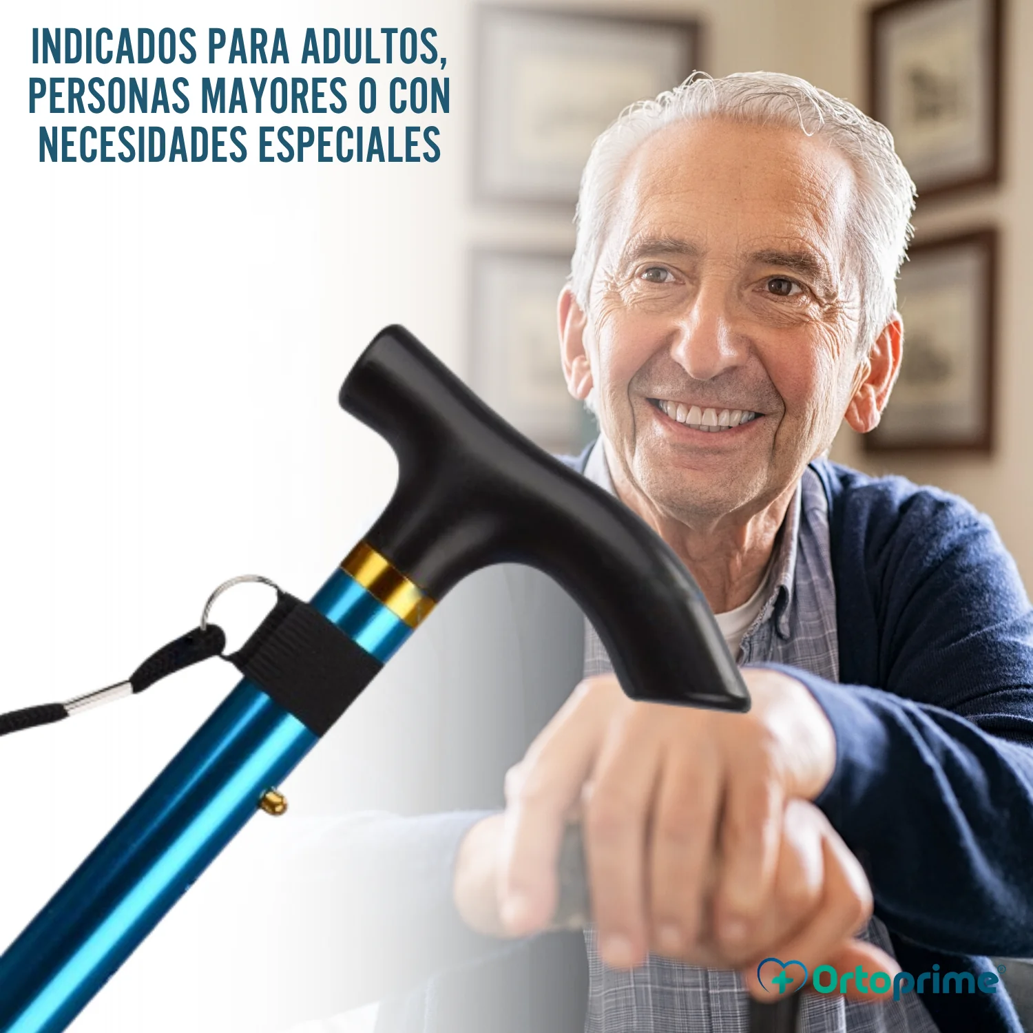 Bastón para Caminar Plegable y Extensible| Bastón Azul - Image 3
