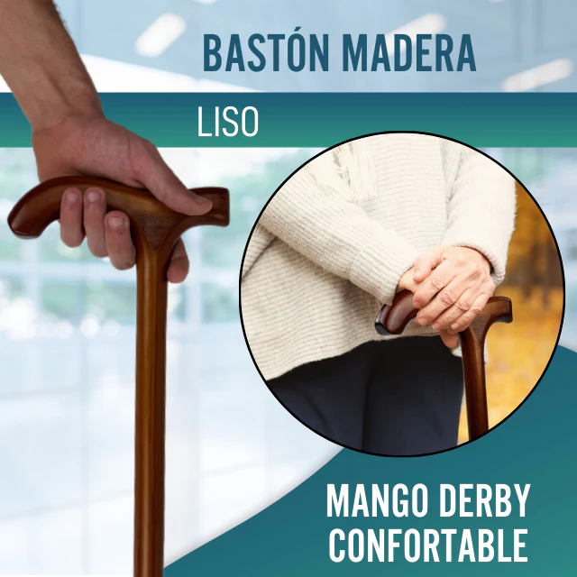 Bastones de Madera Ortopédicos Mango Derby | 4 Diseños - Image 2