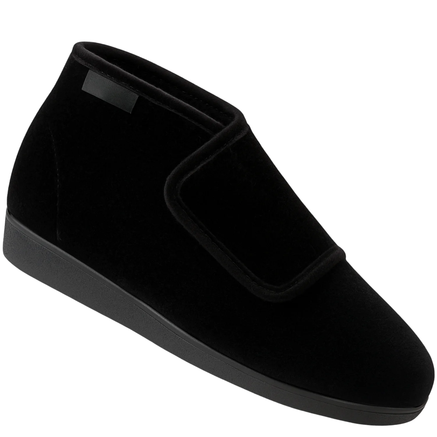 Bota Corte Alto de Terciopelo Con Velcro