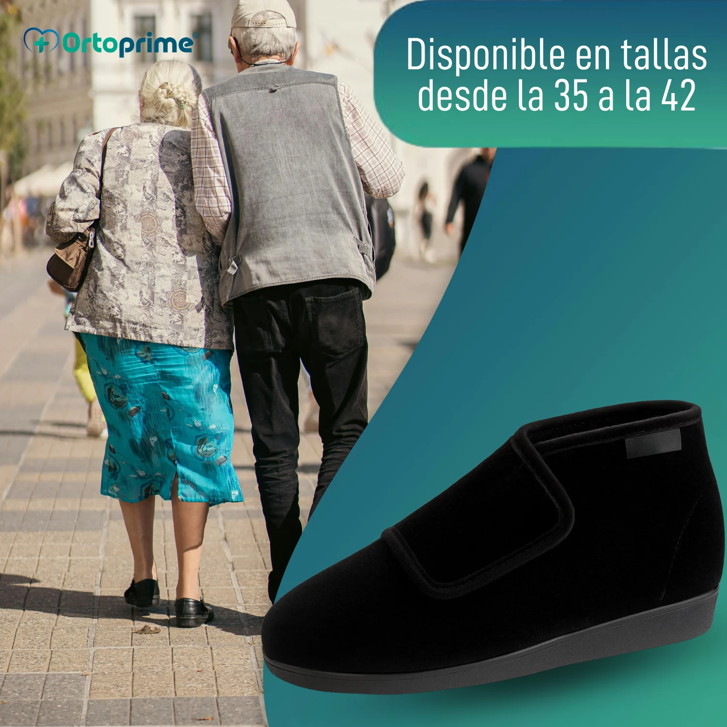 Bota Corte Alto de Terciopelo Con Velcro - Image 8
