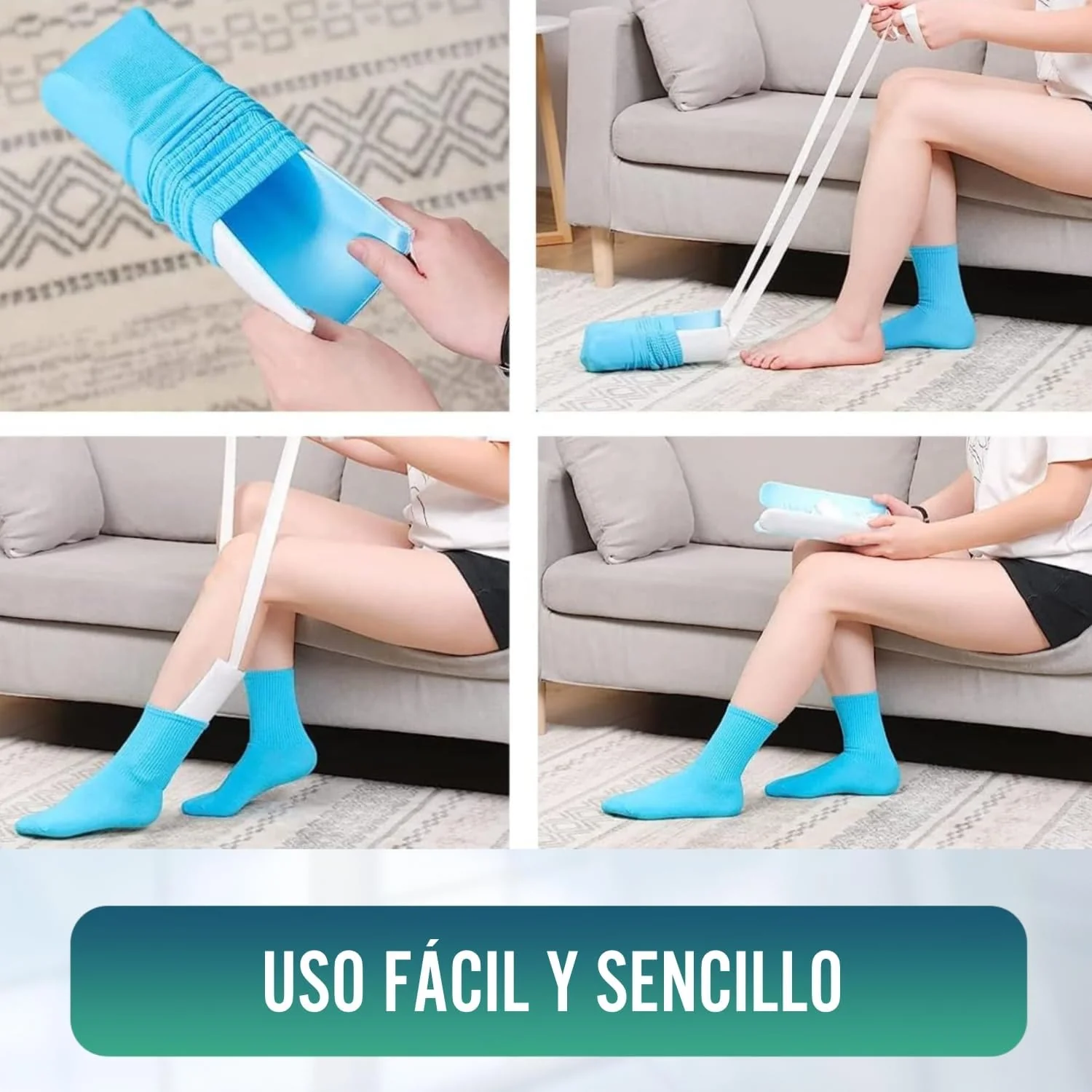 Calzador de Calcetines y Medias Comprensión Flexible - Image 3