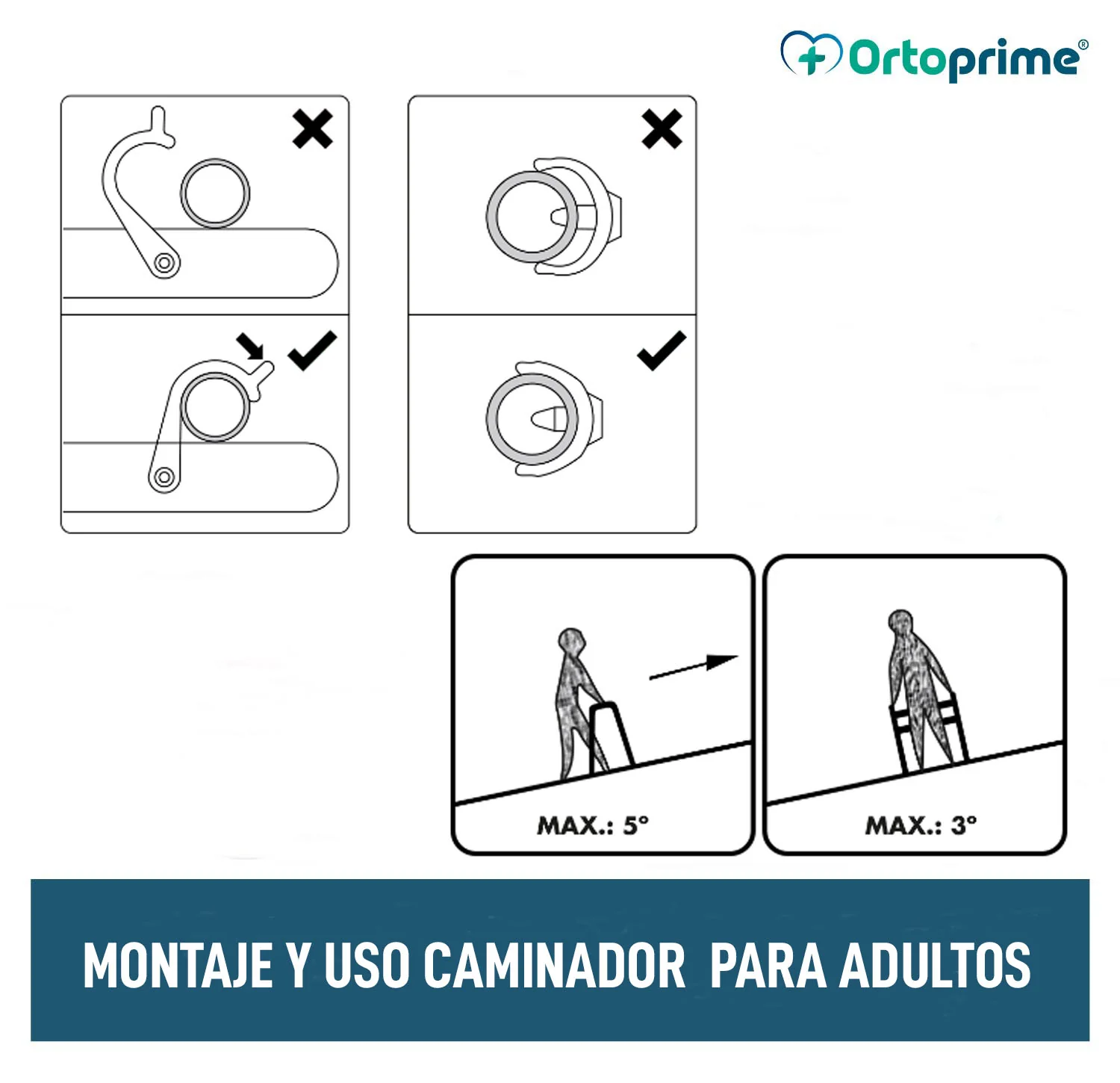Caminador para Adultos Plegable Regulable en Altura | 5 Colores - Image 8