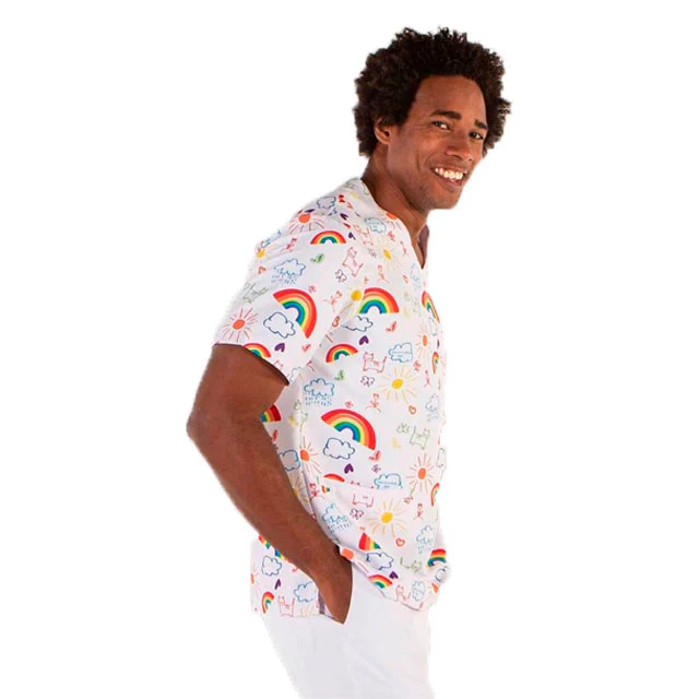 Casaca Médica Unisex con Estampado de Arco Iris | Tallas - Image 5