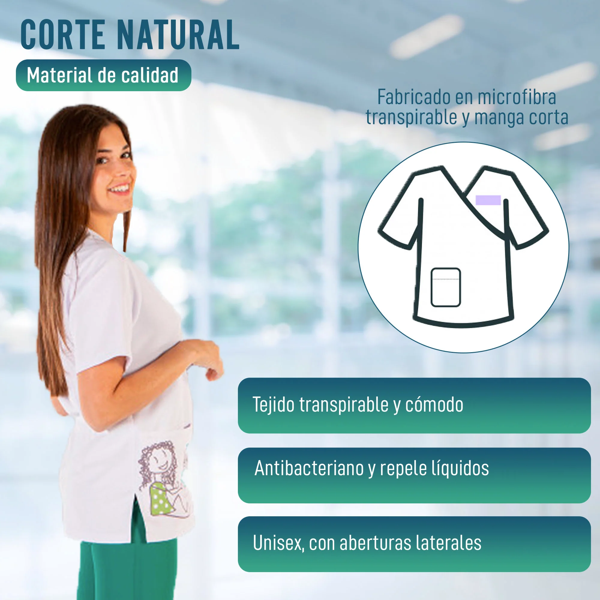 Casaca Médica Unisex Estampado de Niños para Pediatras - Image 2