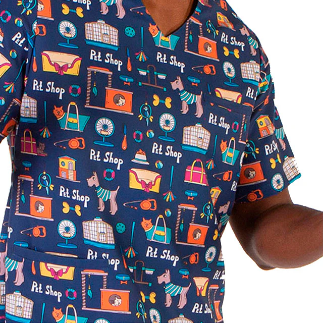 Casaca Médica Unisex para Veterinarios Estampado Mascotas - Image 3