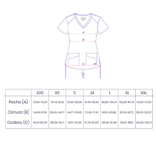 Chaqueta Enfermera con Cremallera y 5 Bolsillos | Por Tallas - Image 7