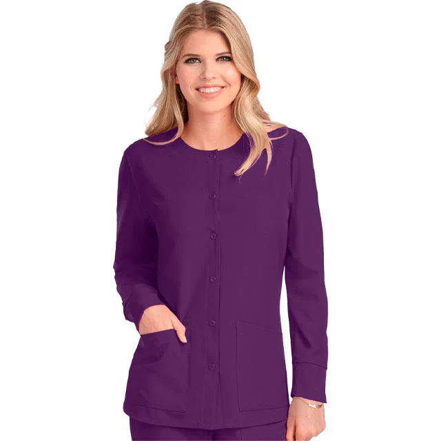 Chaqueta Enfermera de Botones Abrigada 4 Bolsillos | Por Tallas - Image 2