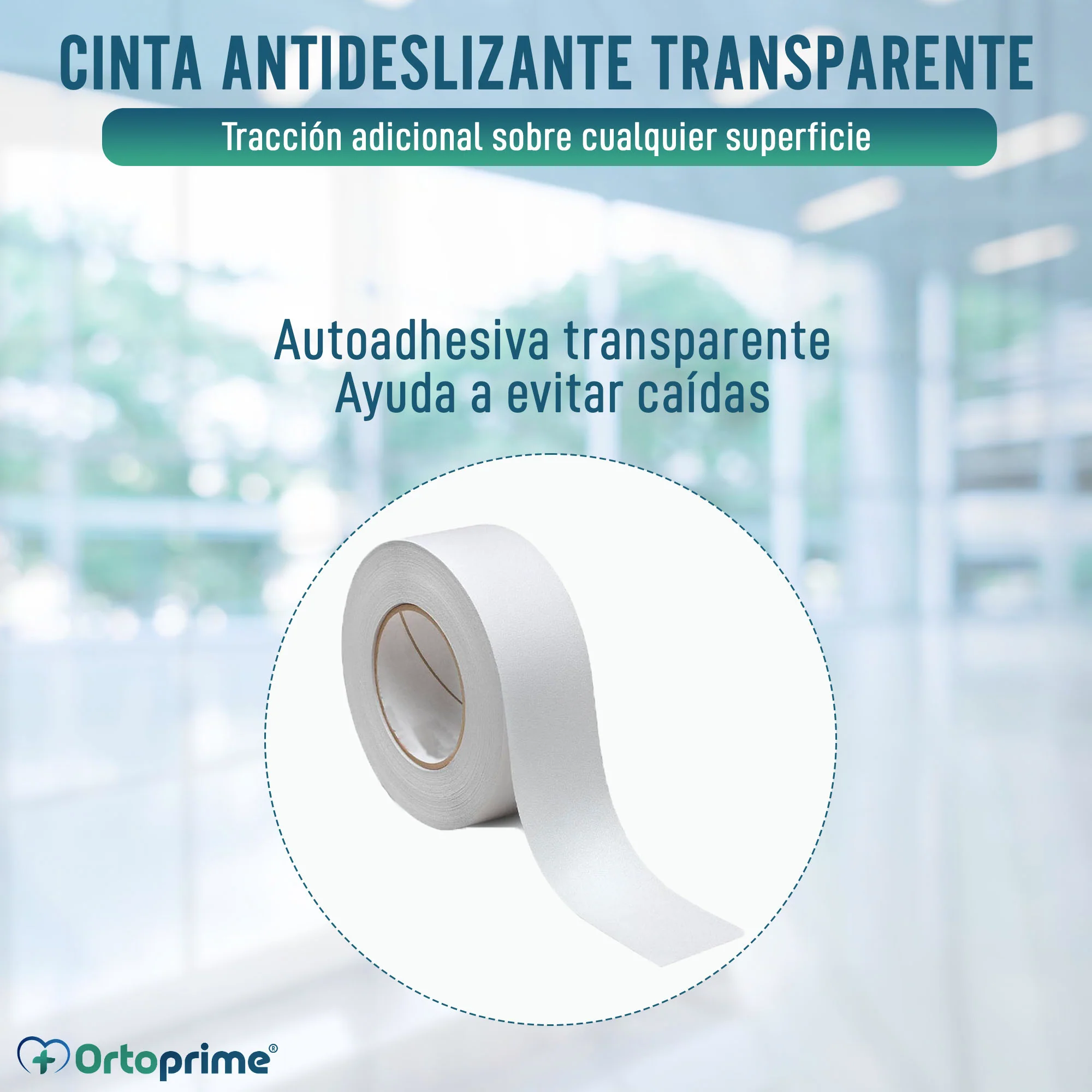 Cinta Antideslizante Autoadhesiva Transparente para Baño | 5 M - Image 2