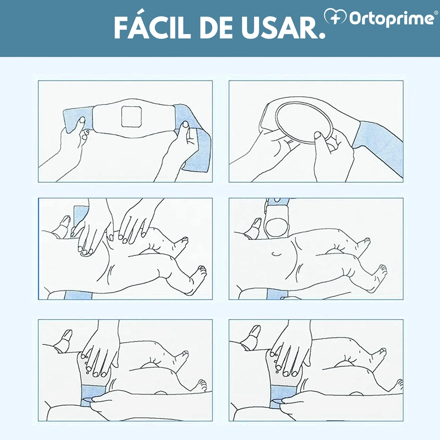 Cinturón Hernia Umbilical para Bebés con 3 Almohadillas - Image 9