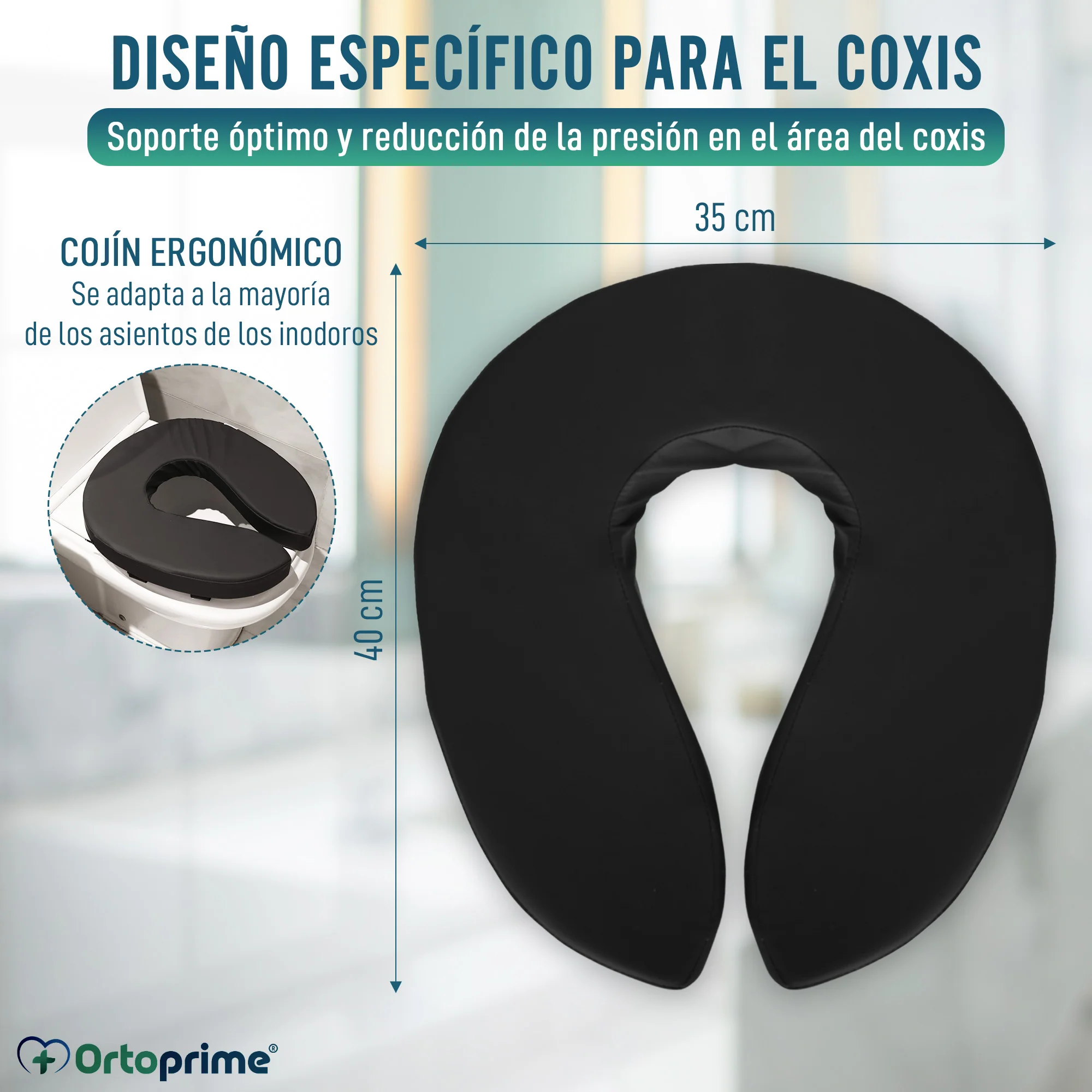 Cojín Acolchado Inodoro con Funda Extraíble y Sujeción - Image 4