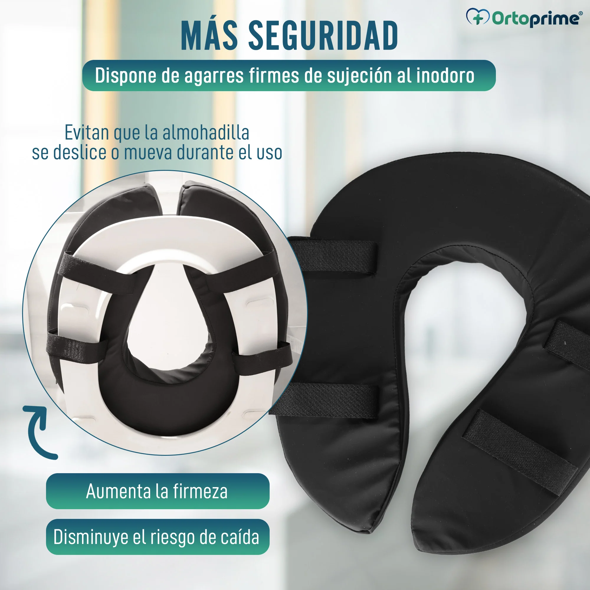 Cojín Acolchado Inodoro con Funda Extraíble y Sujeción - Image 5
