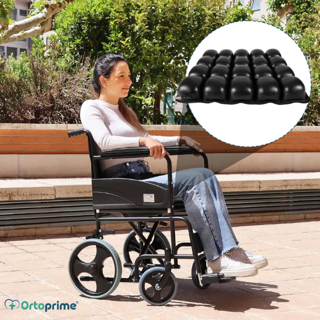 Cojín Antiescaras de Aire Cojín para Silla de Ruedas con Inflador - Image 6