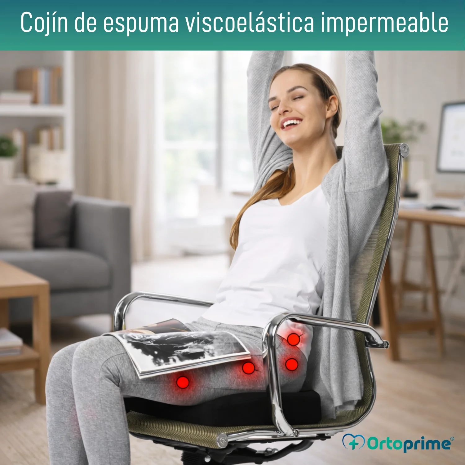 Cojín Antiescaras Viscoelástico para Coxis 60kg/m3 - Image 5
