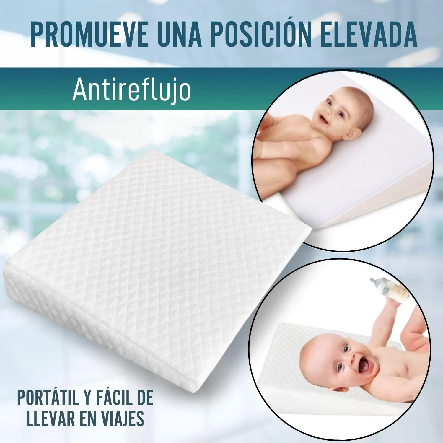 Cuña Antirreflujo Bebe Cojín Postural | Funda Extraíble - Image 2