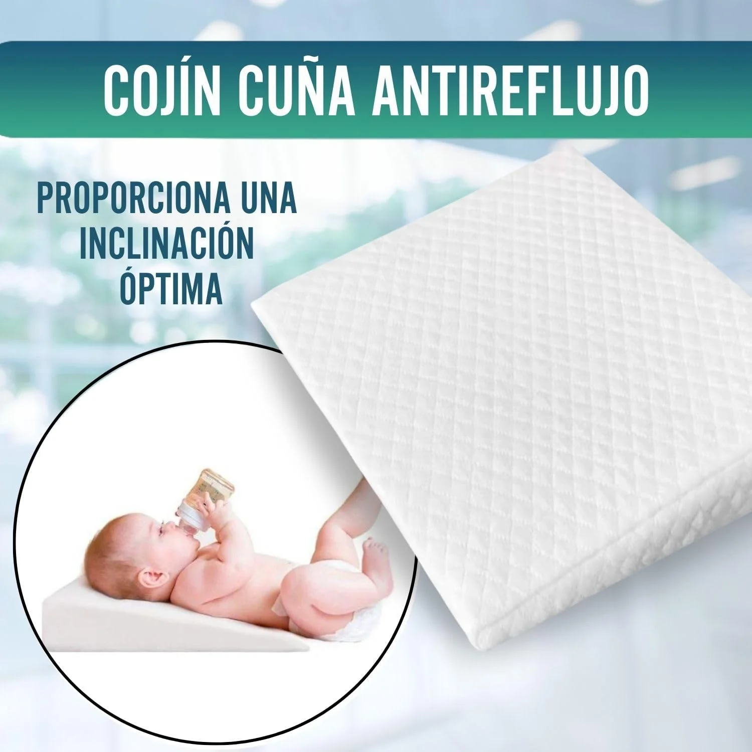Cuña Antirreflujo Bebe Cojín Postural | Funda Extraíble - Image 4