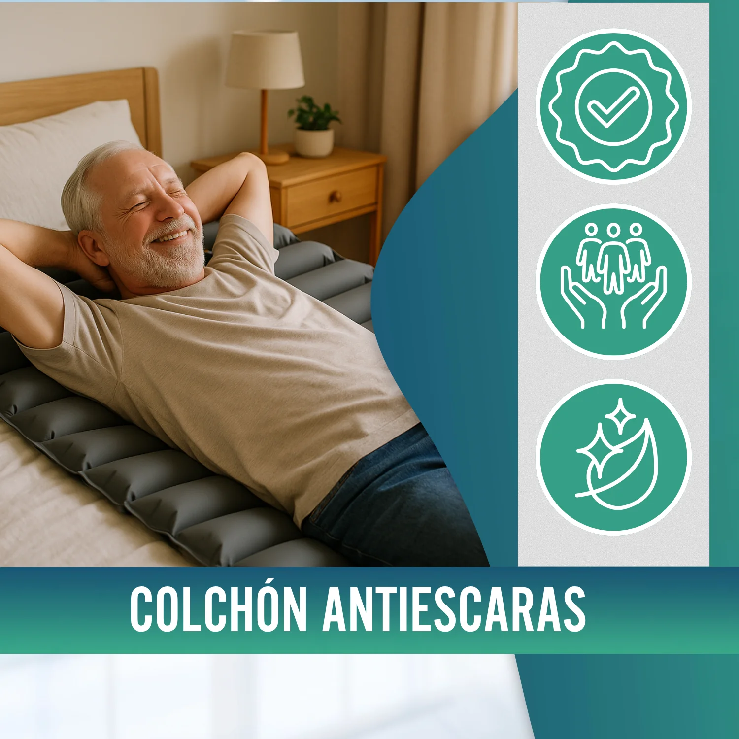 Colchón Antiescaras Cama 90x190x10cm | Colchón Escaras 12 Celdas - Image 6
