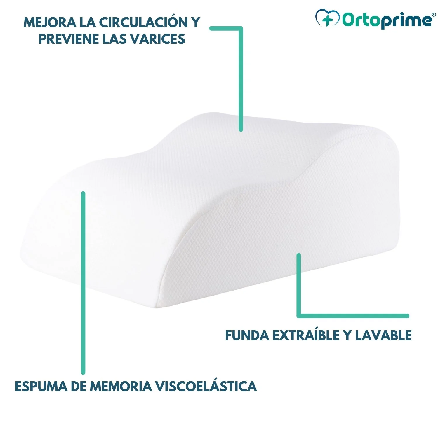 Cojín Reposapiernas Viscoelástico | Almohada Vascular Efecto Memoria - Image 3