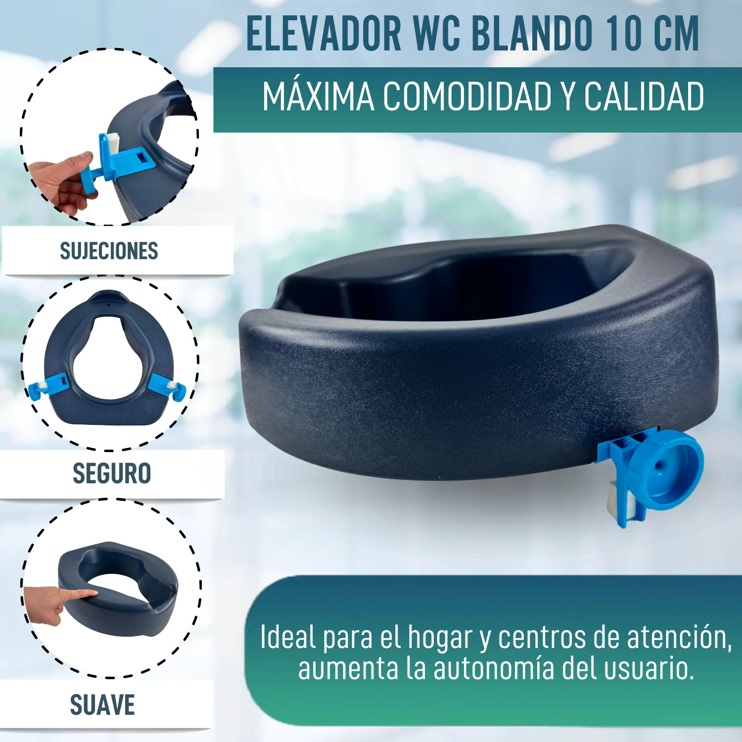 Elevador WC 10 cm Blando | Alzador WC Adultos - Image 3