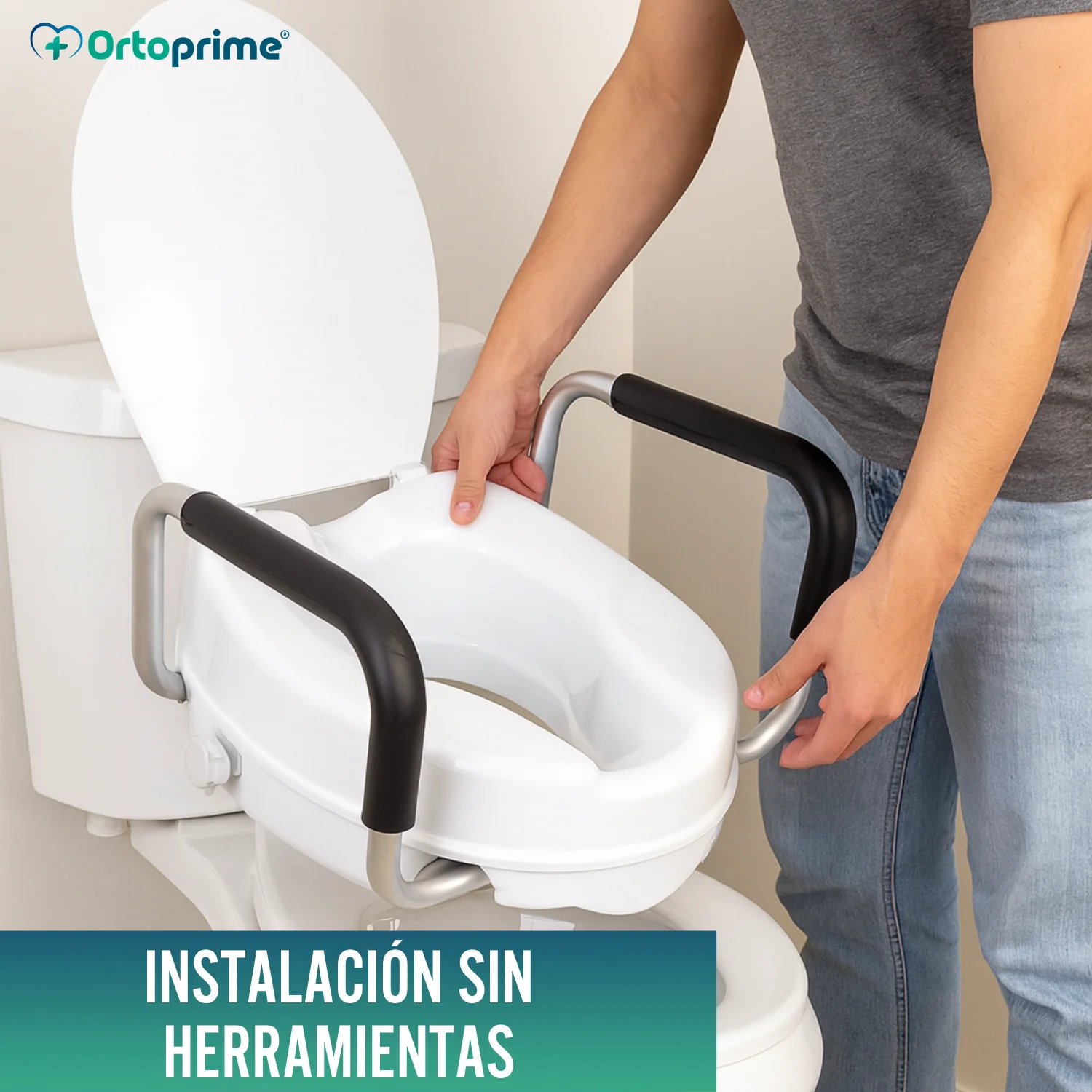 Elevador WC Adulto 10cm Tapa y Brazos | Alzador WC Universal - Image 5