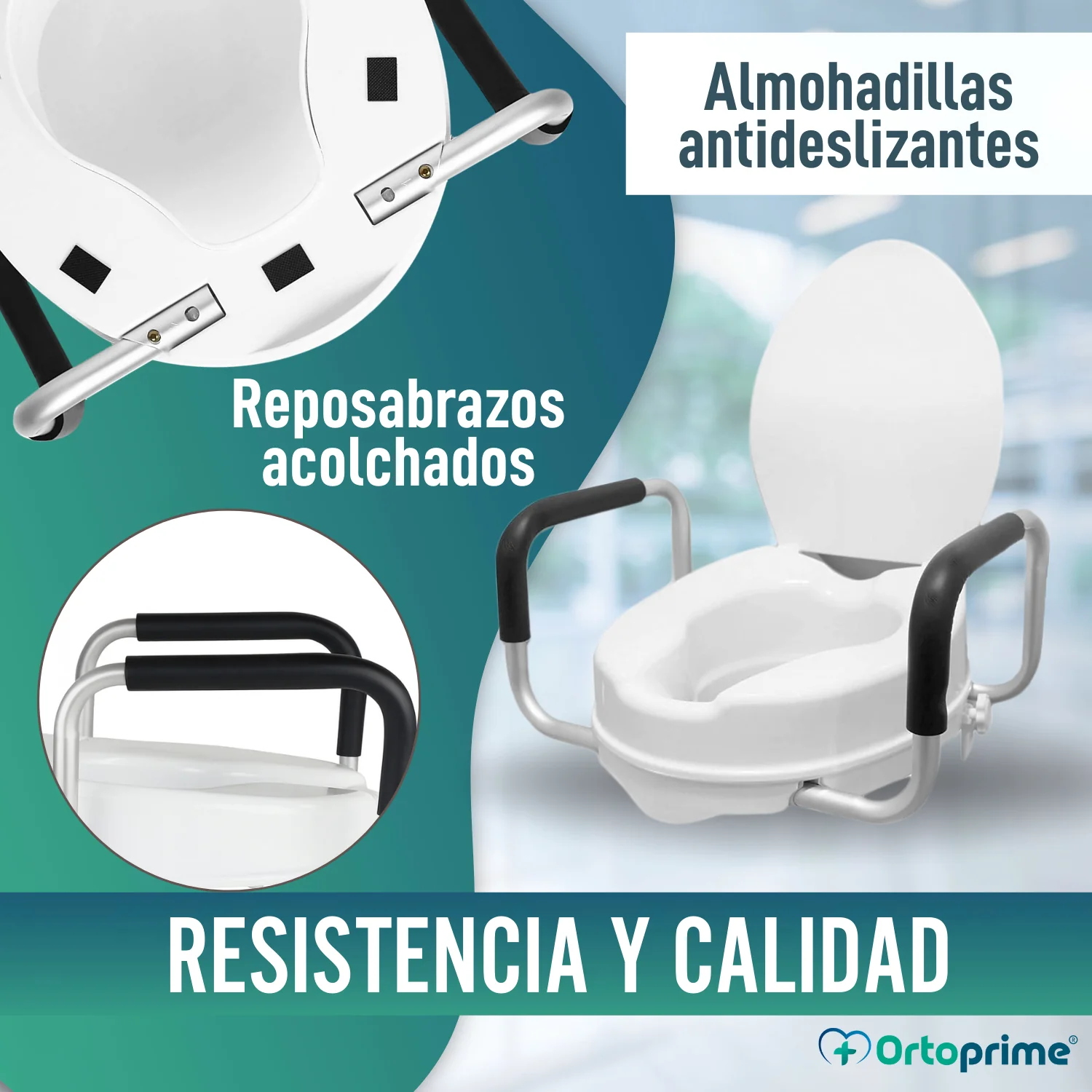 Elevador WC Adulto 10cm Tapa y Brazos | Alzador WC Universal - Image 9