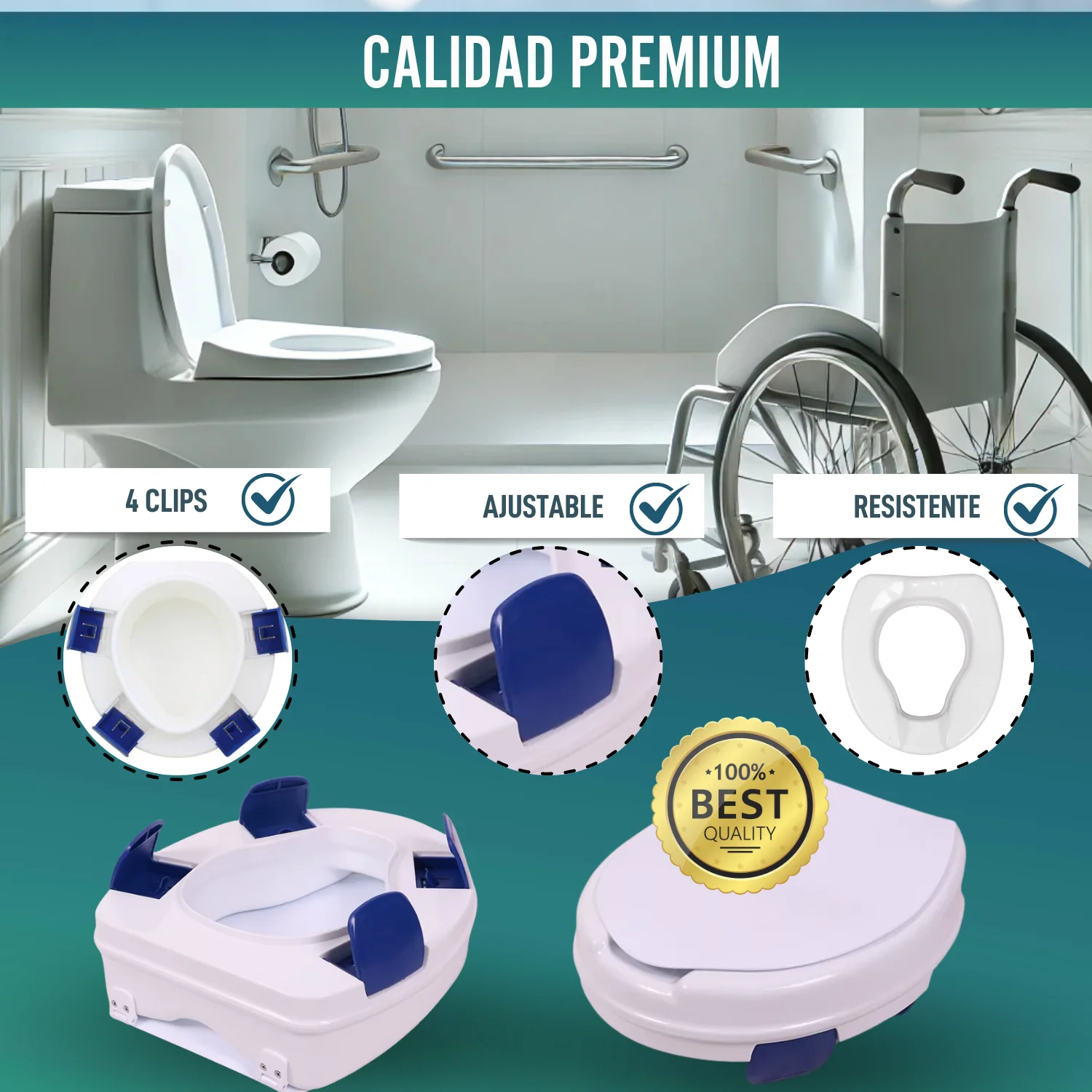 Elevador WC Clip Con Tapa 11 cm - Image 8